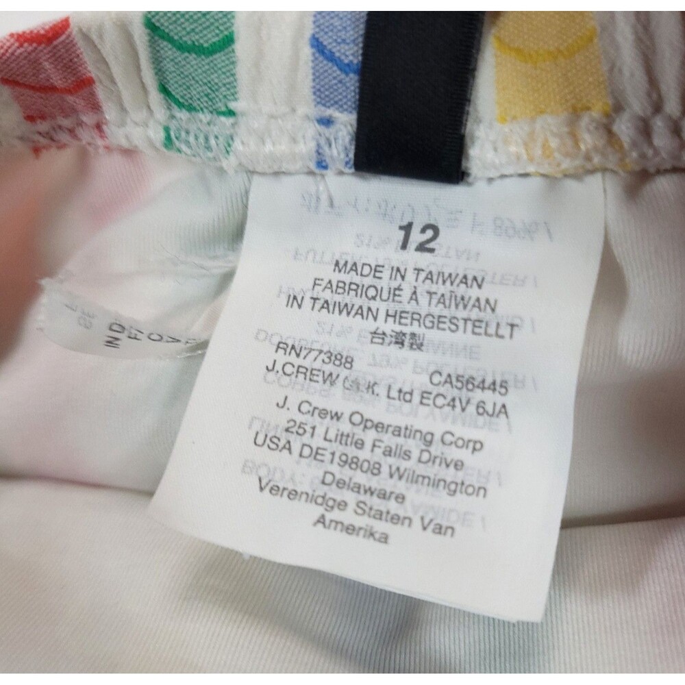 J crew Striped Seersucker Swimsuit 1pc 12 Rainbow Stretch Flutter Sleeves Preppy - Picture 9 of 12